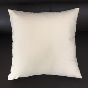 Pure White Throw Pillow caso espacios en blanco para la pantalla de bricolaje de impresión 100% de algodón Cojín cubiertas de lona Sofá cubierta de almohadas