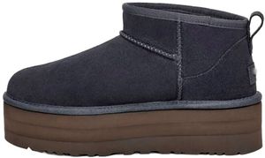 Zapatos de mujer hechos a medida puramente hechos a mano, botas de nieve cálidas y modernas Bota de plataforma UG Classic Ultra Mini 'Eve Blue' 1135092-EVB