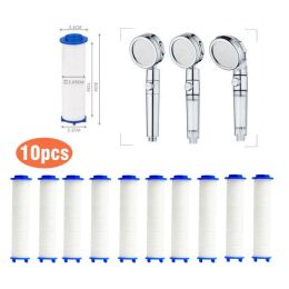 Purificateurs 10 pcs Remplacement de la tête de douche PP Cartouche de filtre en coton 8 cm * 2,4 cm Purification d'eau accessoire de salle de bain pulvérisateur de bain à main