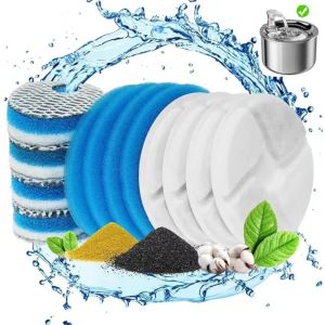 Purifiers 12pcs Cat Water Fontein Filters Geactiveerde koolstofvervangingsfilters voor 2L roestvrije waterdispenser PET -accessoires