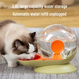 Purificateurs 2.8L Chien Chat Snails Bubble Automatique Cat Cat Bol de bol à eau pour animaux de compagnie Dispensateur