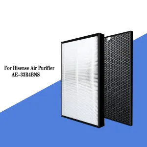 Purificadores Filtro personalizado Piezas de purificador de aire Filtro HEPA y filtro de carbono activado para Hisense Ecolife AE33R4BNS