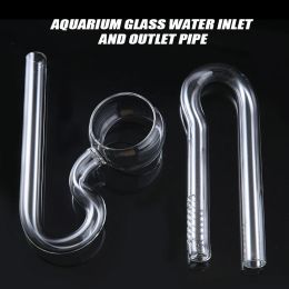 Purificateurs Pipe de verre Lily Poppy Peony Spin Surface Skimmer Iow Outplow Pipe pour aquarium Water Plant Tank Filtre