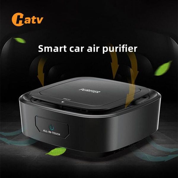 Purificateurs HATV Purificateurs d'air de voiture portables Filtre HEPA Désodorisant à ions négatifs Mini Filtre à air domestique Supprimer l'odeur de poussière de fumée Formaldéhyde