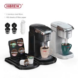 Purifiers Hibrrew Filter Coffee Machine Brewer voor KCUP -capsule Ground Coffee, Tea Maker Hot Water Dispenser Single Serve koffiezetapparaat