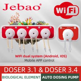 Purifiers Jebao Water Pump Filter Auto Dosering Pomp Automatische Marine Reef Doser 3.1 3,4 MD4.4 WiFi -regeling 12V 3W 9W Aquaria Accessoires