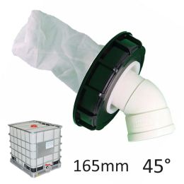 Purifiers nieuwe 165 mm 45 graden regenwater tanks plastic deksel filter voor IBC watertankvarianten watertank goot verlenging afvoerspuitslang