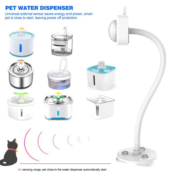 Purificateurs Pet Cat Dog Dog Water Fountain Switch Automatic Induction Filtre Dispensateur USB Capteur de mouvement infrarouge universel intelligent