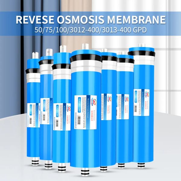 Purificadores RO Membrana 50/75/100/125/400GPD Cocina para el hogar Osmosis inversa RO Reemplazo de membrana Sistema de agua Filtro de agua Purificador de agua bebida