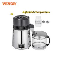 Purificateurs Vevor 4l Water Distiller Filtre Hine Distillation Purificateur Purificateur Moonshine Apparatus Dispensateur Dispensateur pour appliance à domicile