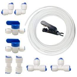 Purificateurs Purificateurs Aliment de tuyau d'alimentation en eau et arrêt en ligne Kit de connecteurs de réfrigérateur d'eau pour le système de filtre à eau