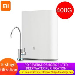 Purificateurs Xiaomi 400G Purificateur d'eau Osmose Osmose Home Cuisine Système de filtration d'eau Contrôle de l'application Filtre de surveillance de la qualité de l'eau