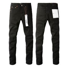 PURP MERK Designer Amerikaans zwart katoen High Street Strech Slim Fit Distressed Fashion Jeans Denim broek