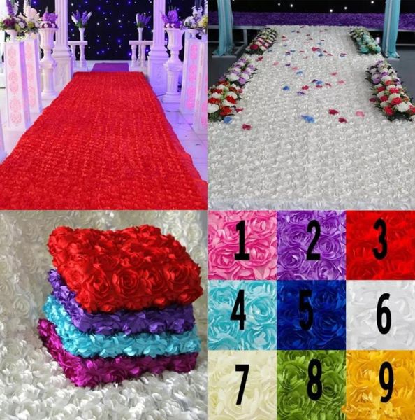 Violet 3D Rose Pétale Décorations De Table De Mariage Fond Faveurs De Mariage Tapis Rouge Allée Coureur Pour La Décoration De Fête De Mariage Supp8491865