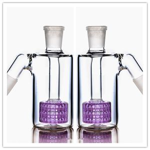 Perc de tambour de receveur de cendres violet et percolateur de tourbillon 14MM 18MM collecteur de fumée accessoire de bang en verre Heady verre Dab Rigs