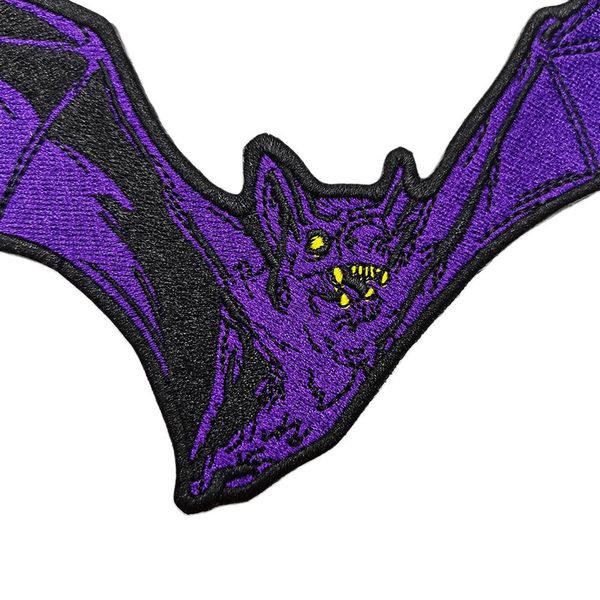 Notions de couture violet de chauve-souris en fer à broder sur patchs pour vêtements de grande taille de veste backer patch