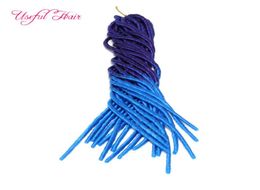 VIOLET BLEU MIX COULEUR extensions de cheveux FAUX LOCS Tresse SofT en faisceaux dreadLOCKS tressage SYNTHÉTIQUE tresses au crochet CHEVEUX MARLEY JUM4421766