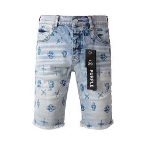 Shorts denim de marque violette American High Street Blue Print 5063