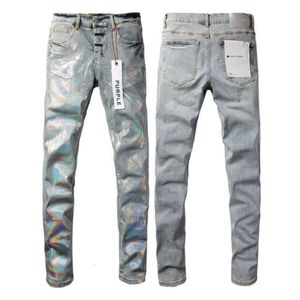 Paarse merkjeans 2024 lente denimbroek mode broek recht ontwerp retro streetwear casual joggingbroek