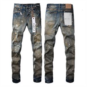 Paarse merk jeans 2024 lente designer heren denim broek mode broek recht ontwerp retro streetwear casual joggingbroek usa high street 4o4b C87b