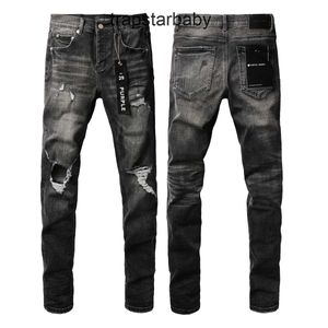 Jeans de marque violette American Black Perfoated 9079