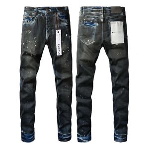 Paarse merk jeans Amerikaanse High Street Heavy Industries handgemaakte zwarte olieverf 9051