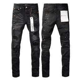 Jeans de marque violette American High Street Jeans Hole Purple Ruin Robin Religion Pantal