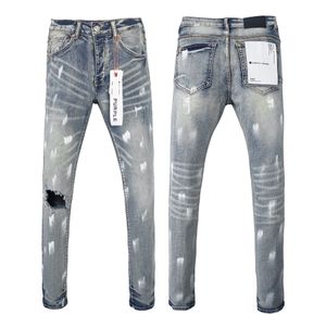 Purple Brand Jeans American High Street Jeans Hole Purple Ruin Robin Religion Pants Pak Higher Devise 3548441