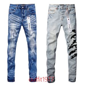 Jeans de marque violette American High Street Jeans Hole Purple Ruin Robin Religion Pantal