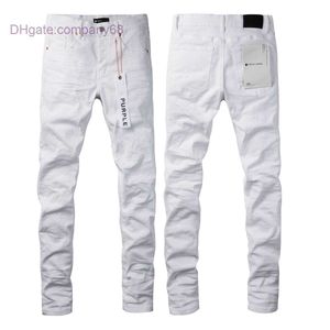 Jeans pour hommes de marque Purple Brand Jeans American High Street White 9024