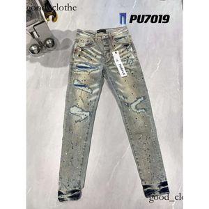 Brand Purple Brand Designer Jeans Purple Jeans Jeans Denim Pant de motard en détresse Ripped Jean Slim Fit Motorcycle Men Clothing Taille 30-40 KSUBI Jeans 930