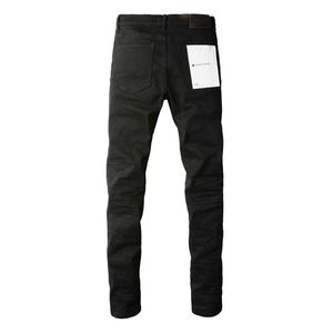 Jeans de marque violette pour hommes américains High Street Black plissé Basic Winter01 86