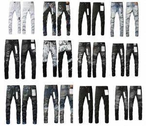 Paarse merk jeans voor mannen dames broek paarse jeans zomergat Hight Quality borduurwerk paarse jean denim broek heren jeans b3yq#