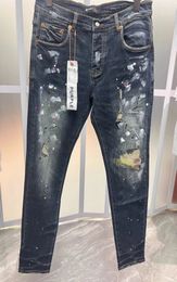 Paarse jeans ksubi jeans nieuwe lijn Designer jeans voor heren Anti Slim Fit Casual fashion jeans waar merk