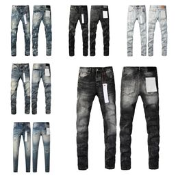 paarse merkjeans Herenjeans Designer Jeans Mode Distressed Ripped Bikers Dames Denim cargo voor heren Zwarte broek