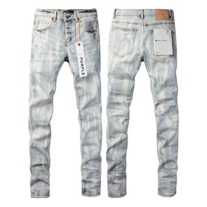 Purple Brand Jeans Sales American High Street Slim Fit Tie Dyed Wash Personnalisé 7017