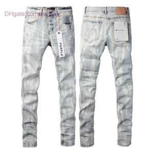 Jeans pour hommes de marque Purple Brand Jeans Sales American High Street Slim Fit Tie Dyed Wash Personnalisé 7017