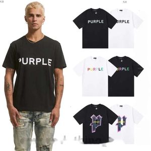 Purple Brand Shirt Mens Shirt Designer T Shirts Grafische T -shirt Sportkleding Kleding T -shirts Street Graffitir High Street Hipster Fitting Plus Purple Shirt 813