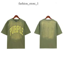 Shirt de marque violette US Size Designer Mens Fashion Mens T-shirt pour top pour femmes Tshirt Crew Cou Short