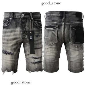 paars merk korte mannen paarse jeans korte ontwerper rechte gaten casual zomer nachtclub blauw jeans shorts shorts stijl luxe patch dezelfde stijl paarse korte 594