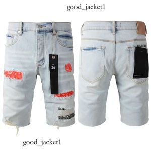 paars merk korte mannen paarse jeans korte ontwerper rechte gaten casual zomer nachtclub blauw jeans shorts shorts stijl luxe patch dezelfde stijl paarse korte 207