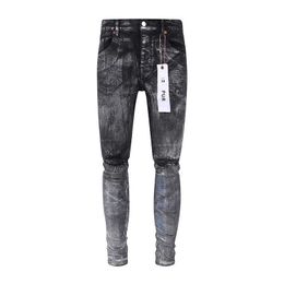PURPLE-BRAND style rue tendance marque taille moyenne taille basse jean marquage à chaud leggings coupe ajustée