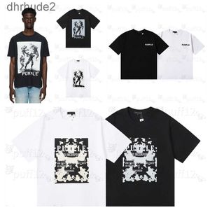 Purple Brand T-shirt Hommes Designer Femme à manches courtes Vintage Doodle Print Tops Outdoor Street Hip Hop T-shirt Lady Couples de haute qualité à manches courtes X78C Z2Z8