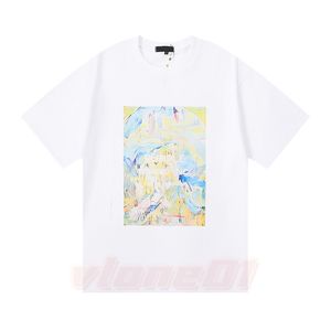 Brand Purple T-shirts Designer Mens T-shirt High Street Printing Tees Couples Casual Loose Tops Short Speeve SIZE S-XL 8764