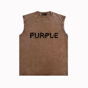 paarse merkvestontwerper t shirts voor mannen en vrouwen trendy heren tanktops zjbpur010 20a 19 18 11 4 schematische letters doen oud bedrukt vest ademende maat s-xxl