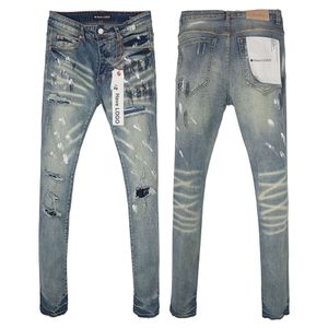 Purple Brand Wasted Divered Patched Jeans met afslankrekbroeken die veelzijdig en los zijn op High Streets