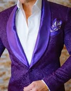 Purple Butterfly Jacquard Groom Tuxedos in reliëf driedimensionale patroon sjaal sjaal rapel heren blazer trouwjurk prom kleding multi-colour optioneel 1665