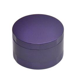 Molinillo de humo de aleación de aluminio de pintura de cerámica púrpura 63mm 180G molinillo de metal grande de cuatro capas