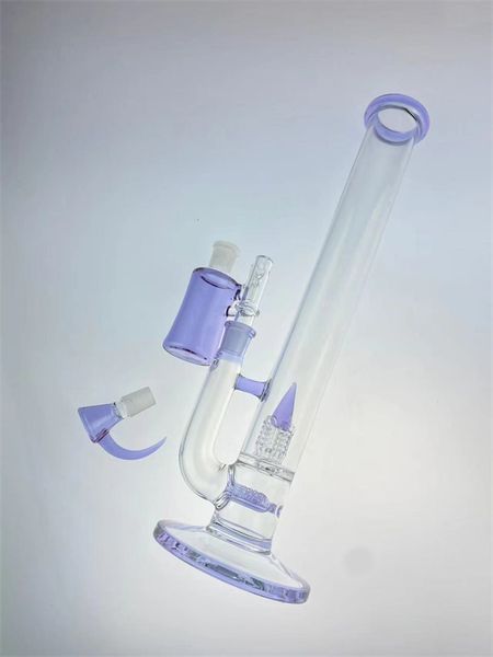 bong violet cfl Smoking Pipes 16 pouces de hauteur joint de 18 mm nouveau design personnalisé avec le récupérateur de cendres et un bol