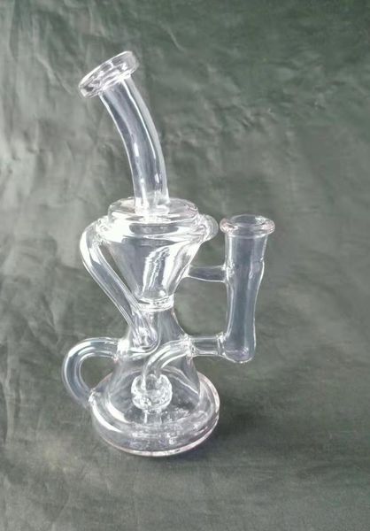 Púrpura CFL Recycler Glass Hookah Dab Rig Pipe Fumar, Outlet de fábrica conjunta de 14 mm Bienvenido a Orden